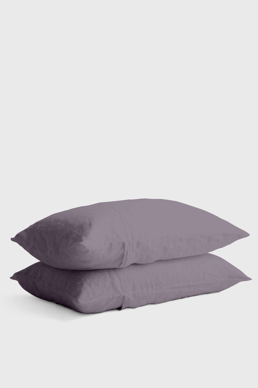 Linen pillowcase in Dusty Lavender