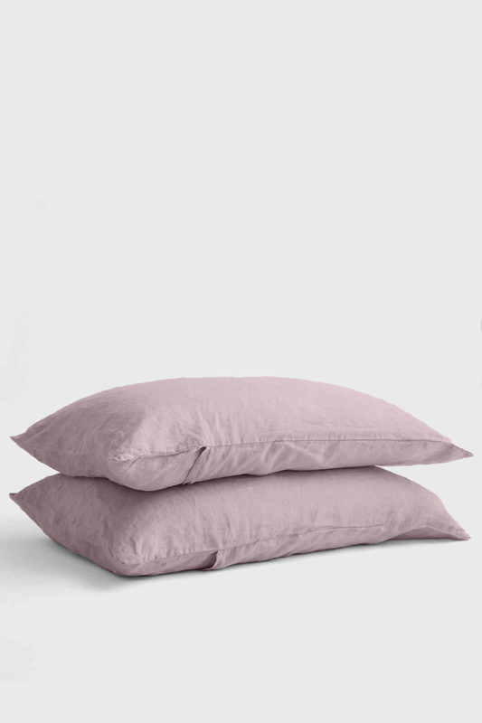 Linen pillowcase in Rosy Brown