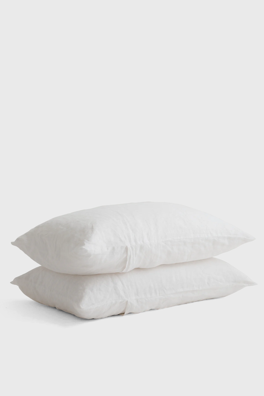 Linen pillowcase in White