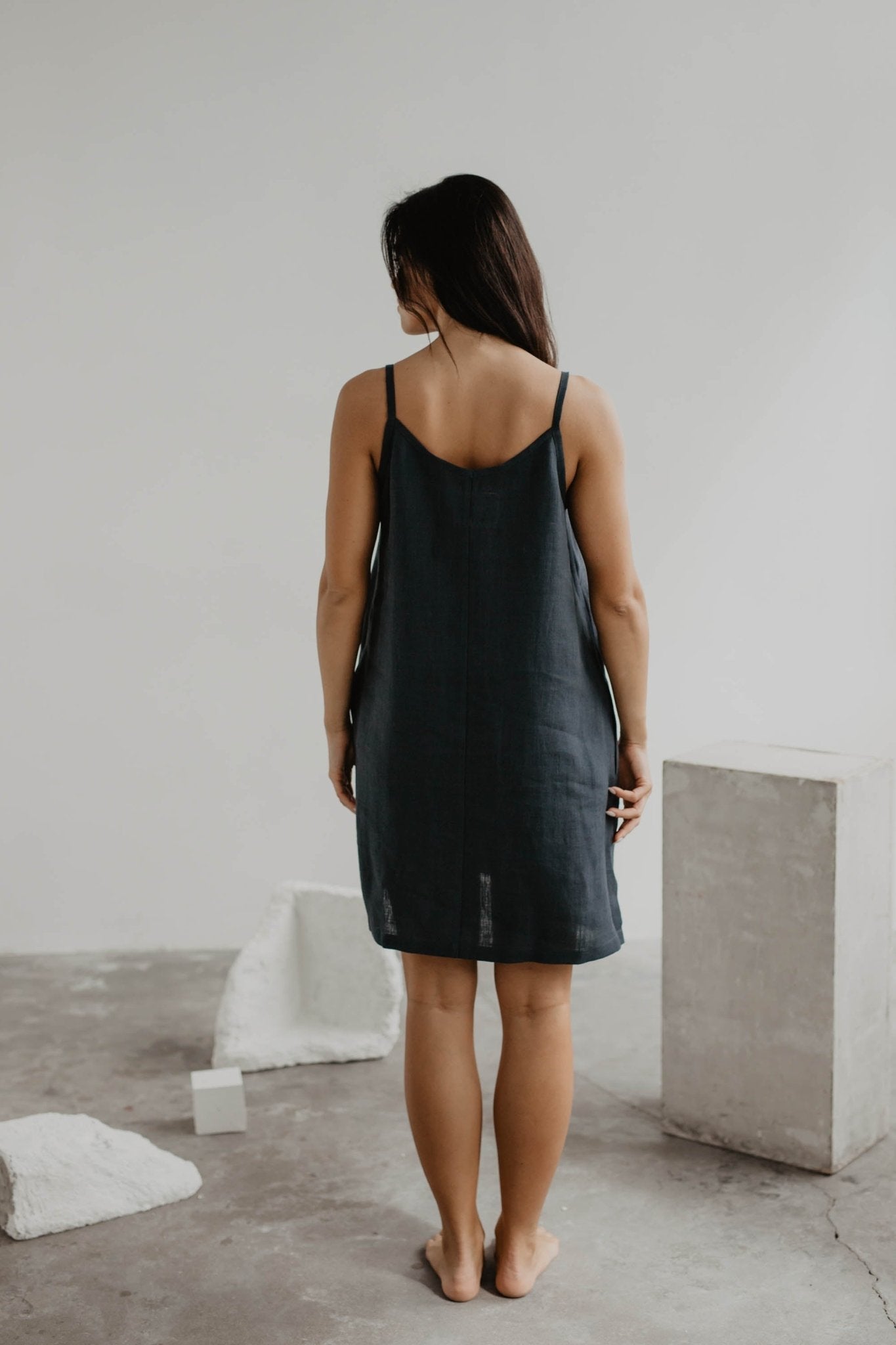Linen slip dress ZOE - Linanden