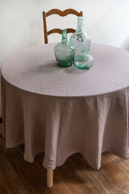 Round linen tablecloth - Linanden